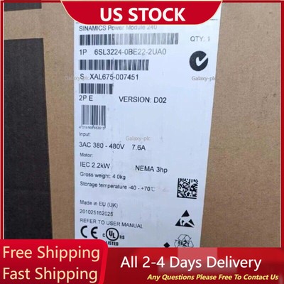 New Siemens 6SL3224-0BE22-2UA0 6SL32240BE222UA0 G120 PM 240 Power Module