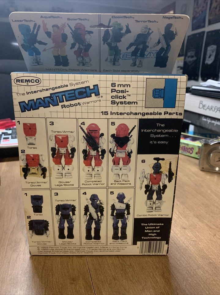 De colección 1983 Remco Mantech Robot Warriors Negatech En Caja Difícil de Encontrar Raro Foto 2 de 4