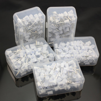 500-Pack Dental Latch-Type Polishing Cups & Prophy Brushes - White, For Tooth Cleaning