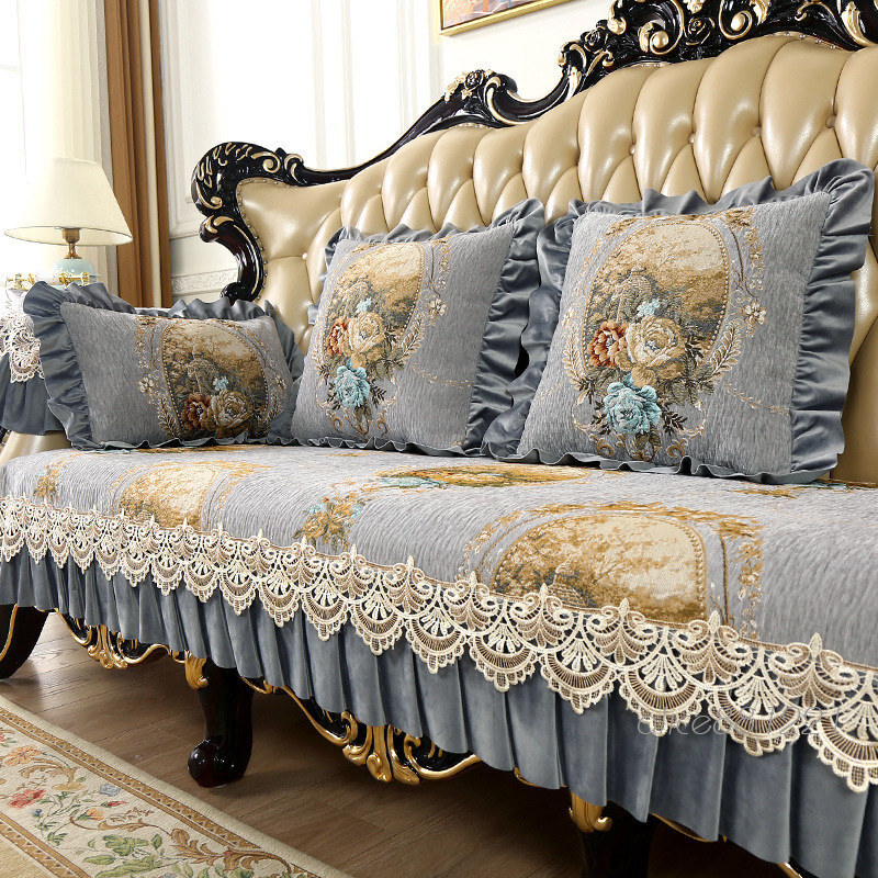 Textured Vintage Sofa Cover 1 2 3 Seater Luxury Leather Couch Slipcover