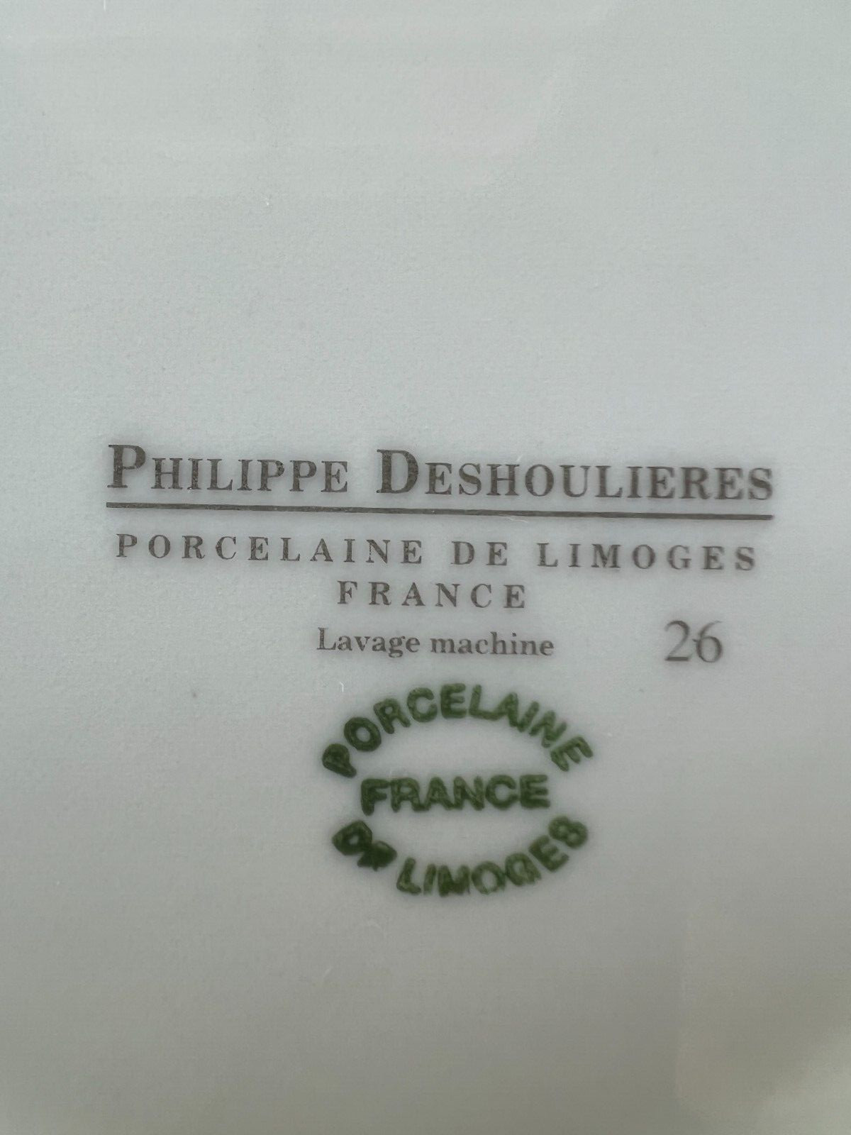 Philippe Deshoulieres Limoges Set Of 2 Canapé Plates Tropical Fruits