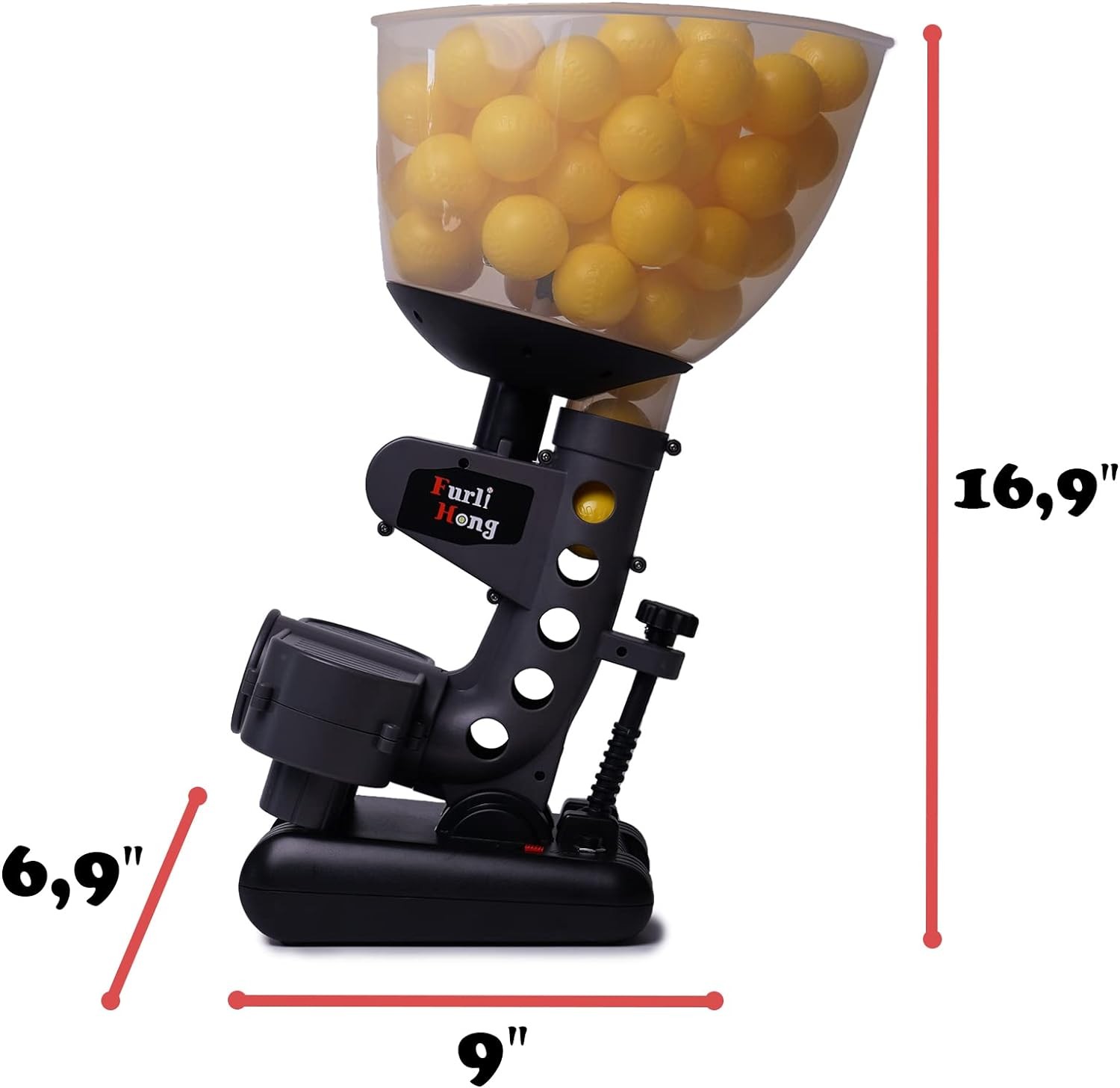 Furlihong 692BH Baseball Pitching Machine, Use Ping Pong Size Small, Grey 