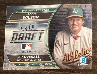 Jacob Wilson 2023 Bowman Draft Night RC Oakland Athletics #BDN-2