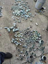 280-HUGE MIXED LOT! NEW Metal Electrical Conduit Fittings/Connectors *OVER 90lbs