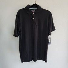 Chaps Performance Polo Shirt Jet Black Short Sleeve Men's size M NWT