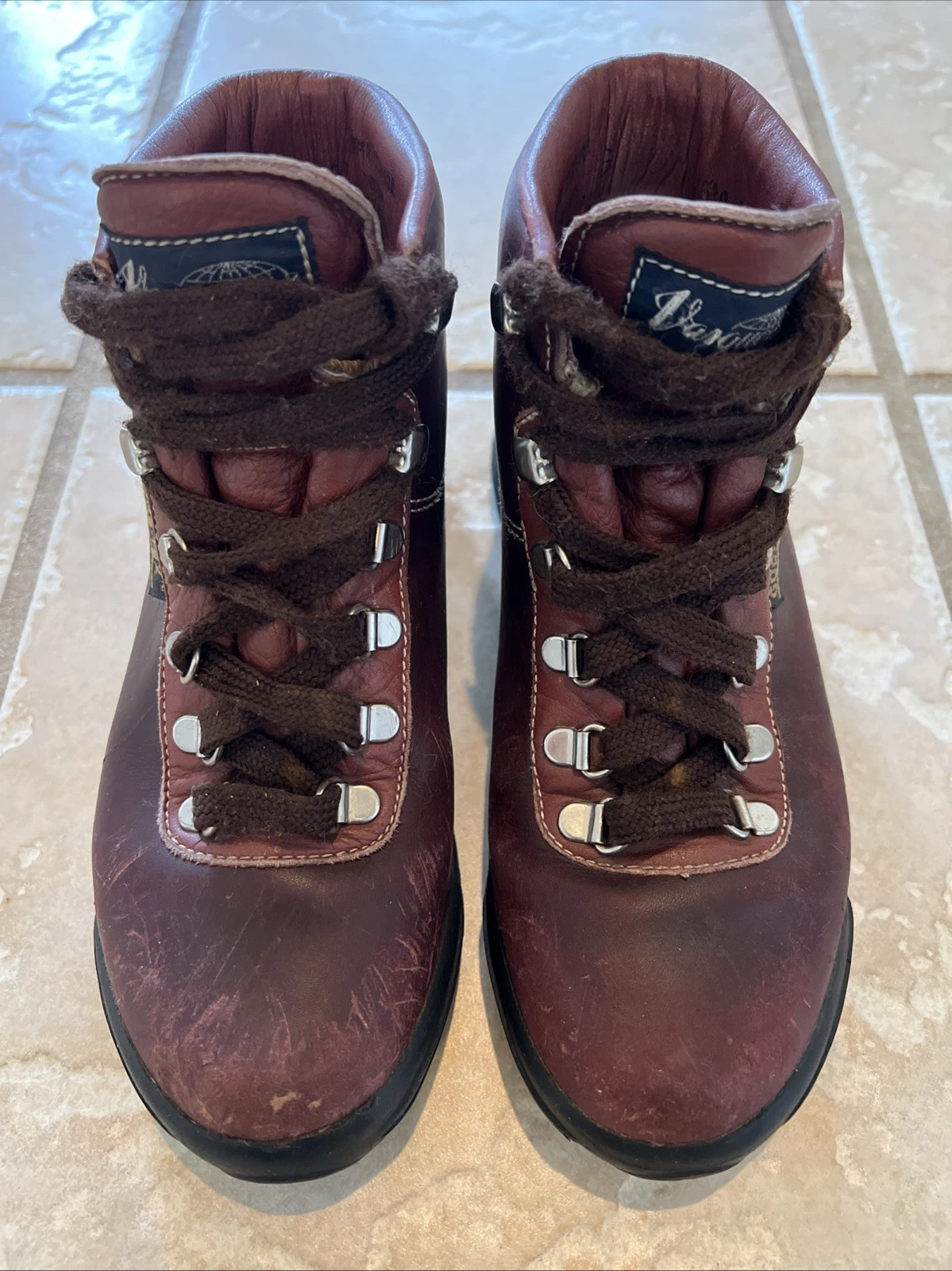 Vintage Vasque Skywalk Leather Hiking Boots Womens 5.5 Made In Italy Sundowner