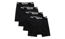 Supreme Hanes Boxer Briefs 4 Pack Black