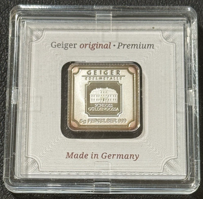 5 Gram .999 Silver Geiger Edelmetalle In Original Square & Capsule