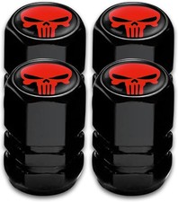 Pack-4 Skull Tire Valve Stem Caps Airtight Dust Proof Covers For Car Wheel Pack-4 Skull Tire Valve Stem Caps Airtight Dust Proof Covers For Car Wheel