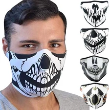 Skull Neoprene Half Face Mouth Mask Tactical Military Motorcycle Protector Mask