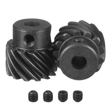 1 Mod 13T 8x7.5mm Bore M4 Screw Helical Gear 2Pcs 45 Degree Left-hand (D Shaft)