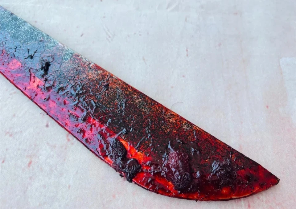 Friday the 13th Jason Voorhees Bloody Machete And Mask Halloween Costume Prop - Image 4 of 4