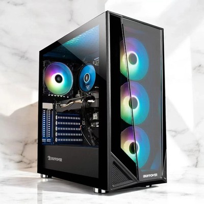 ARGB Gaming Desktop Computer i7 PC 64GB RAM 2TB SSD GTX 3050 W11P Custom Build