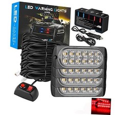 Car Led Strobe Warning Light Bar Kit 4pods 12smd Emergency Strobe Lights Red Car Led Strobe Warning Light Bar Kit 4pods 12smd Emergency Strobe Lights Red