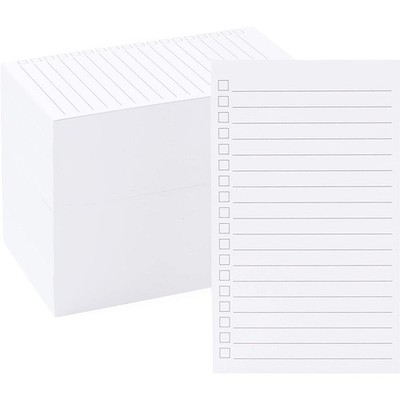 Note Cards Vertical Index Layout Task Management Check Box To-Do 3x5 Inch