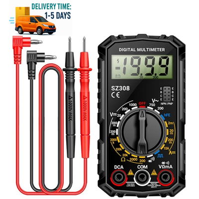 #ad Digital Multimeter LCD Voltmeter Ammeter Ohmmeter Volt AC DC Tester Leads Meter $7.24