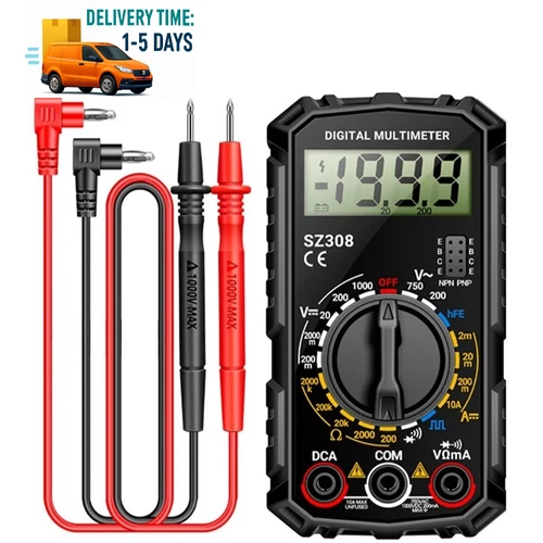 Digital Multimeter LCD Voltmeter Ammeter Ohmmeter Volt AC DC Tester Leads Meter - product listing photo