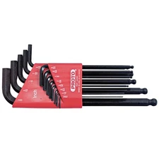 Proto J4995 3/8" 13 Piece Black Oxide, L Shape, Round Head Hex Key Set