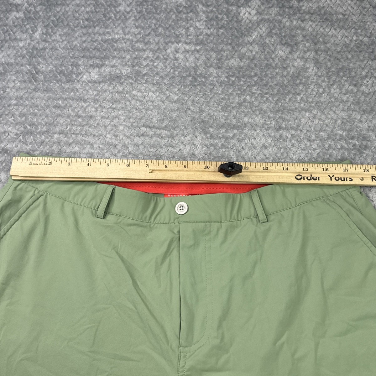 Short Homme REDVANLY Hanover 9 Pouces Vert Clair - Taille M (32" De Tour De Taille), Stretch, Pour Le Sport