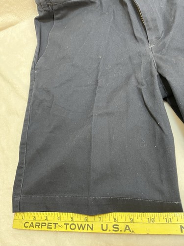 Pantalones Cortos Geoffrey Beene Para Hombre Todo Algodón Chino Frente Plano Talla 34 Castle Rock Azul Marino - Imagen 7 de 8