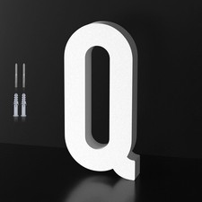 useNumber 6'' Stainless Steel Floating House Numbers for Outside, White 3D Ad...