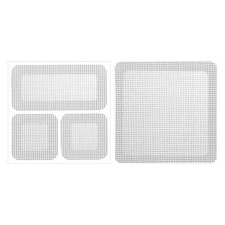 4Pcs 2 Styles Fiberglass Window Screen Repair Kit, Grey