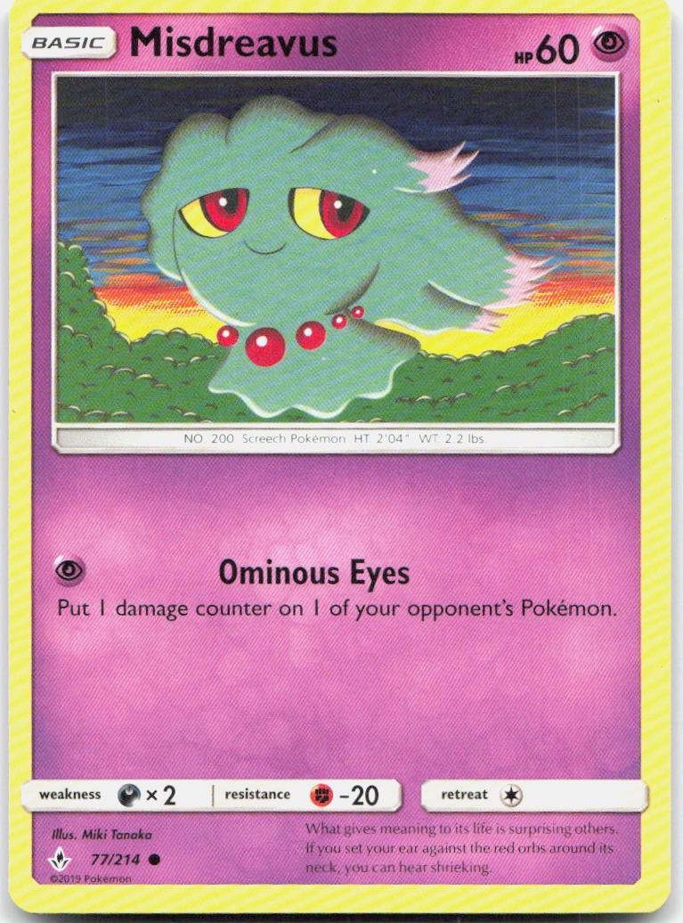 Misdreavus 77/214 Common Unbroken Bonds Pokemon NM/LP