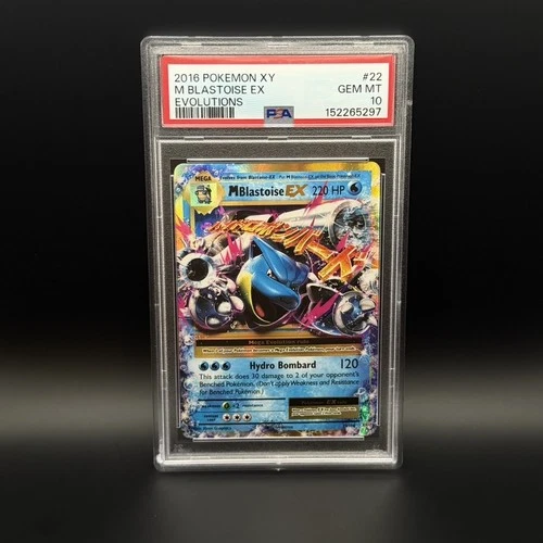 Pokemon 2016 XY Evolutions M Blastoise EX 22/108 Holo Ultra Rare Full Art PSA 10