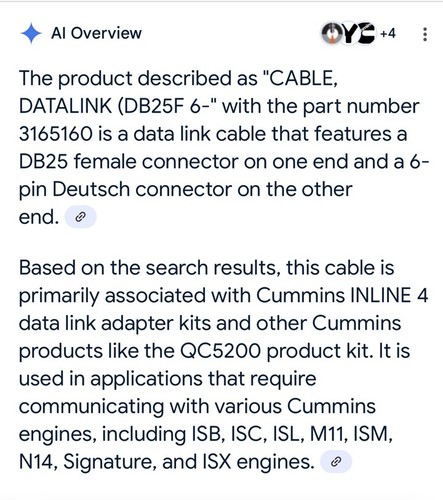 3165160 6 pin Multipin Cable connector cable Datalink DB25F-6 Deutsch Cummins - 第 2/9 張圖片