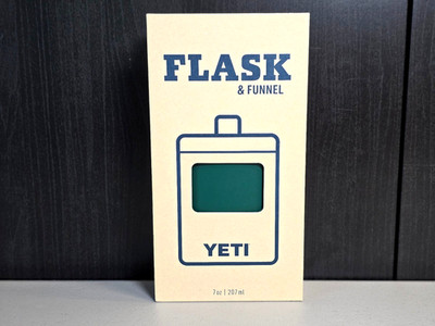 Yeti Pocket Flask & Funnel -7oz/207mL, Black Forest Green, New & Sealed