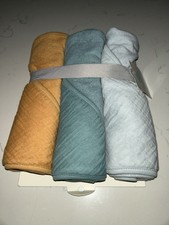 NEW Baby 3pk Muslin Infant Hooded Towel - Cloud Island muslin 30 x30