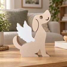 Angel Wings Dog Memorial Sculpture Pet Loss Remembrance Keepsake