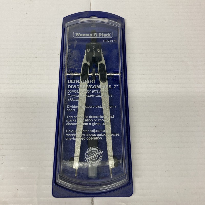 Weems & Plath 7" Ultralight Dividers/Compass #176.  Made in Germany.