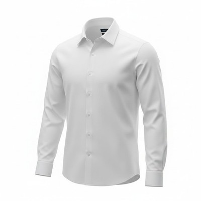 Perry Ellis Mens Slim Fit Stretch Dress Shirt Bright White Size M New | eBay