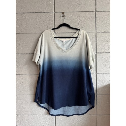 NWT Women’s Plus Size Jane and Delancy Short Sleeve Ombré Sweatshirt size 2X