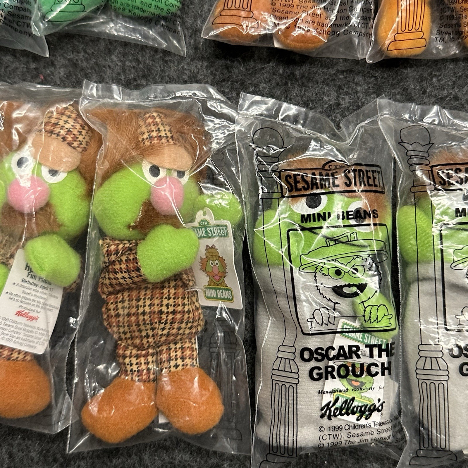 The Sesame Street Mini Beans 4" Kellogg's ALL 17 NEW IN PACKAGE!!