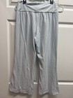 Chaser Women’s Light Blue Solid Wide-Leg Pull-On Pants Elastic Waist Size M — photo 2