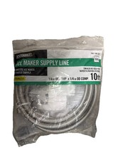 Everbilt Ice Maker Water Supply Line Hose - 10' Stainless Steel-Braided Length
