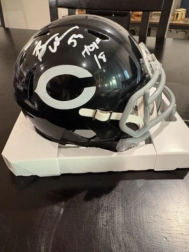 Brian Urlacher Signed Chicago Bears Throwback Speed Mini Football Helmet Beckett
