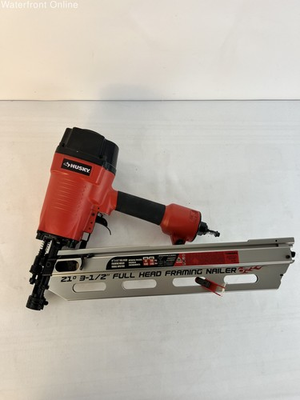 #ad HUSKY Model HFR2190 21 Degree 3 1 2 Full Head Framing Nailer Pro UNTESTED $95.00