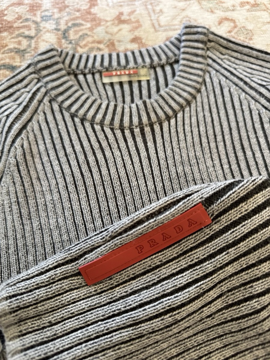 VINTAGE PRADA Knit Sweater Men's Large | eBay