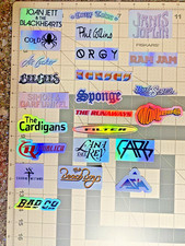24 Classic Rock Stickers 60s 70s 80s 90s Rock  Roll Waterproof HOLOGRAPHIC
