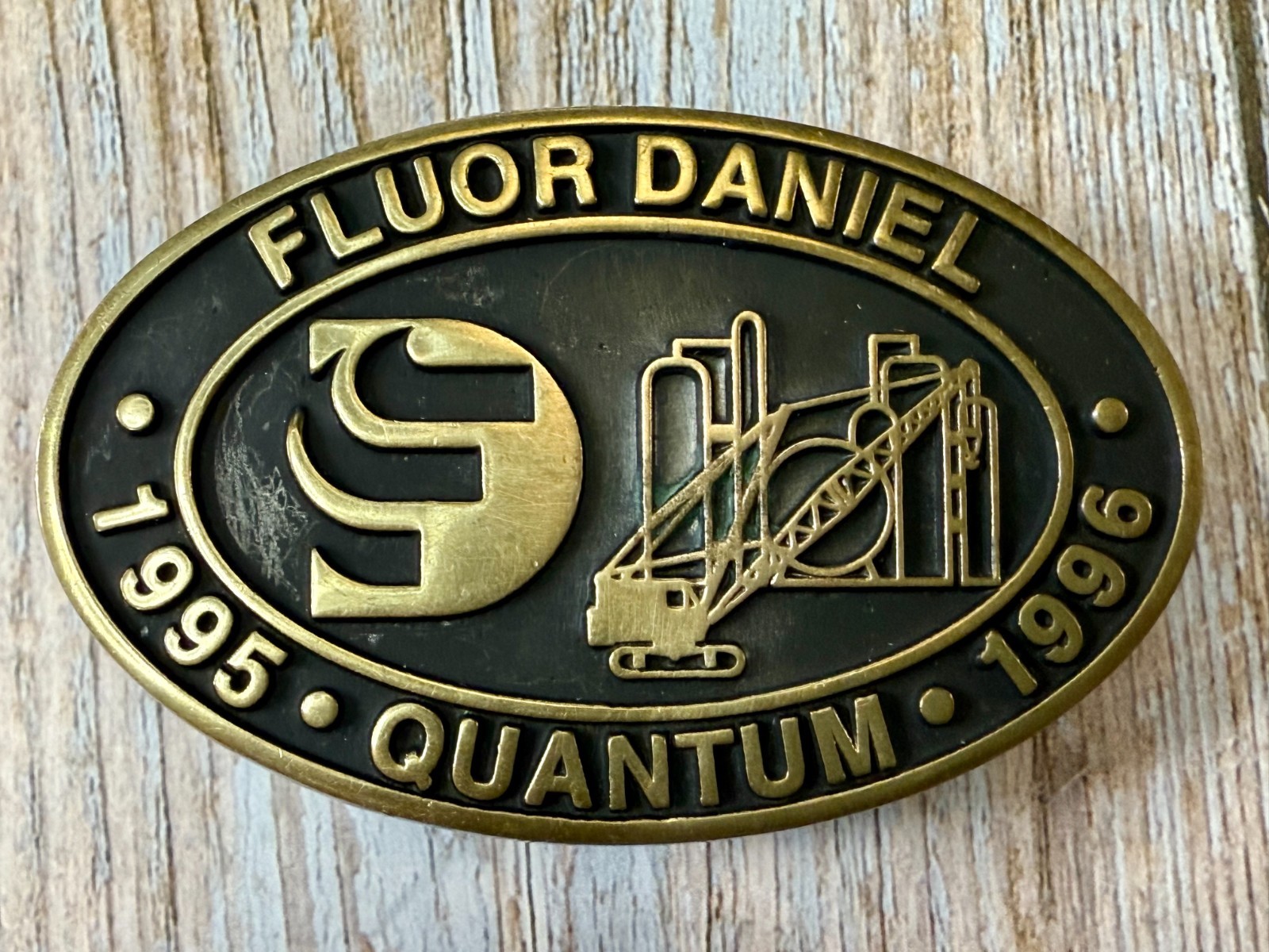 Fluor Daniel Quantum 1995-1996 Solid Brass Belt B… - image 10
