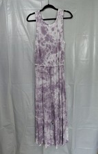Knox Rose Sleeveless Tie Dye Tiered Maxi Dress Md Purple Boho Cottagecore Hippie