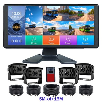 10.36'' IPS RV Bus Touchscreen Monitor DVR 1080P Reversing Parking  Backup Camera