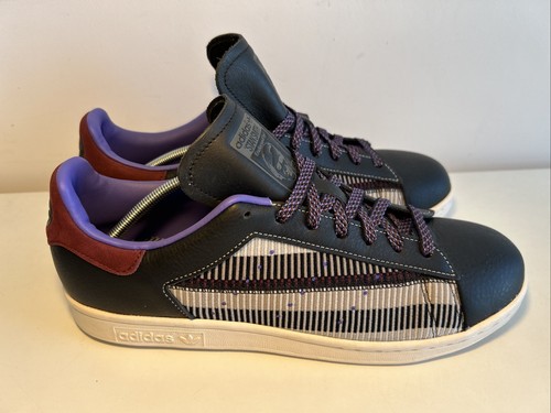 Adidas Stan Smith Size 9 Patchwork Men’s Leather Fabric Smart Rare Casual Ltd Ed - Picture 2 of 13