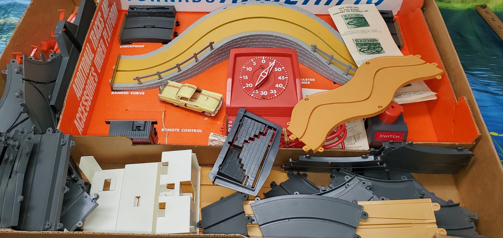 Vintage 1967 Motorific Tornado Racerific Ideal Toy Co. Slot Car Race ...