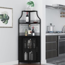 Barschrank freistehender  industrielles Weinschrank mit Weinregal & Glashalter