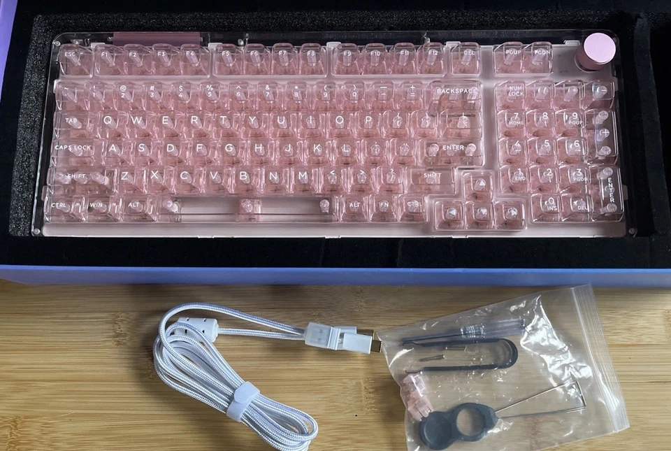 KiiBoom Phantom 98 Hot Swappable Crystal Gasket Mechanical Keyboard Gaming READ - Image 2 of 4