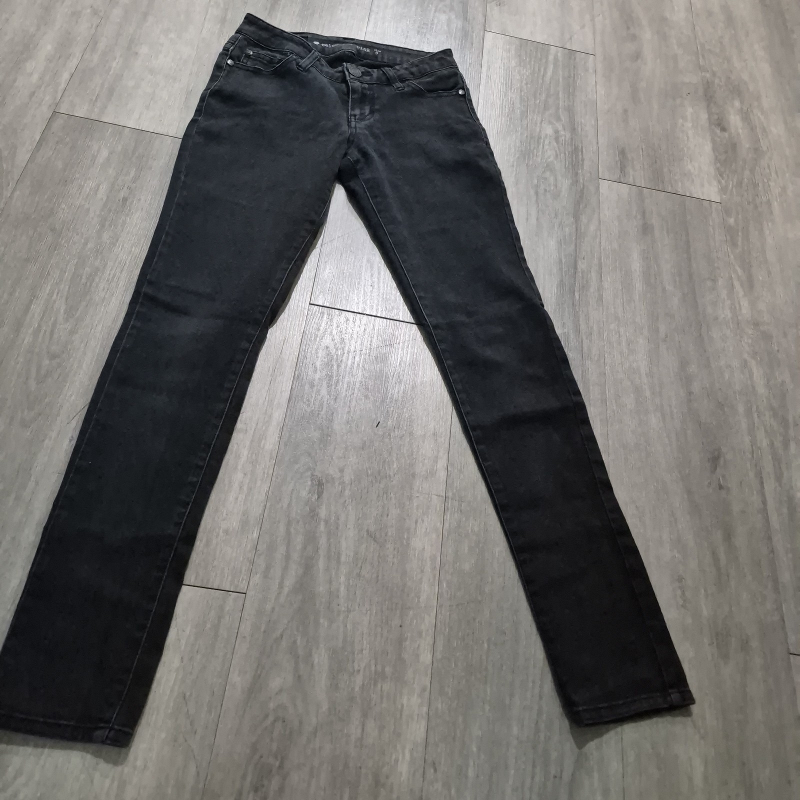 Celebrity Pink Jeans Size 0/23 Womens Dawson Super Skinny Black Denim AJNS